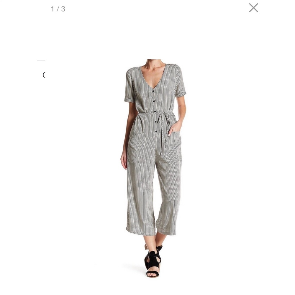Dress Forum Los Angeles stripe jumpsuit Sz S